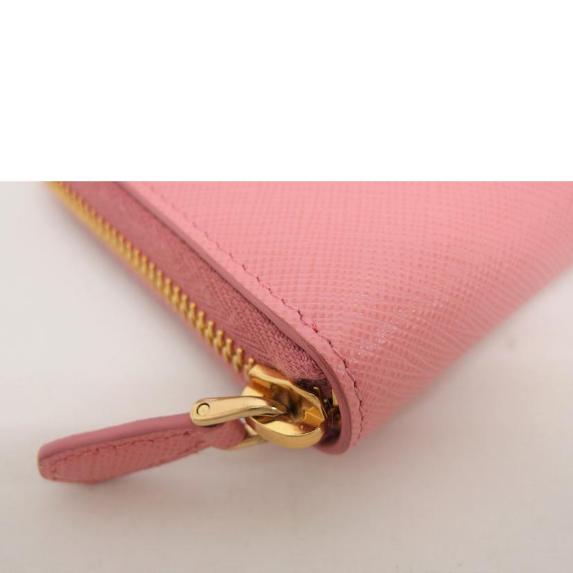 PRADA プラダ/サフィアーノ/リボン/ラウンドファスナー長財布/ピンク/1ML506//12N/Aランク/04