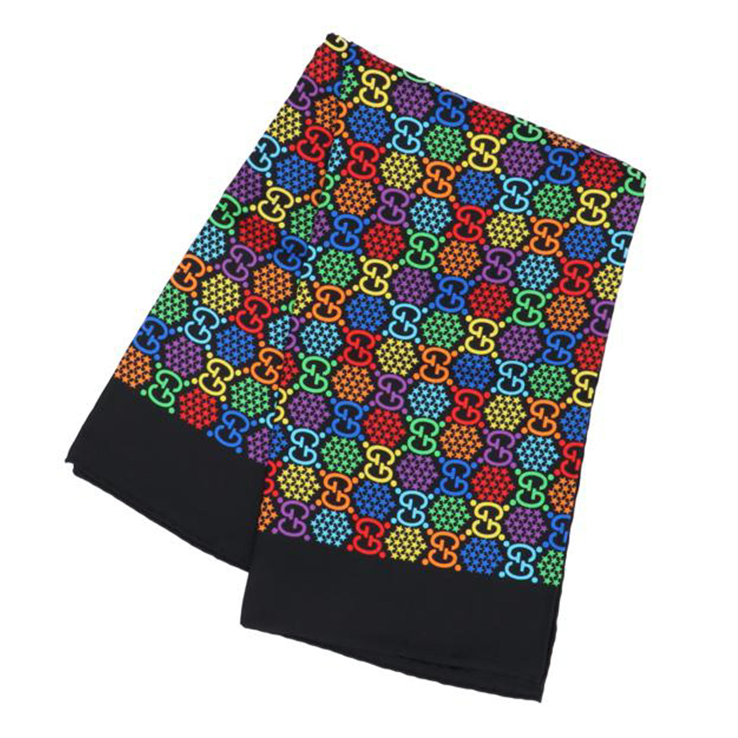 GUCCI グッチ/GGサイケデリックシルクスカーフ//Aランク/75