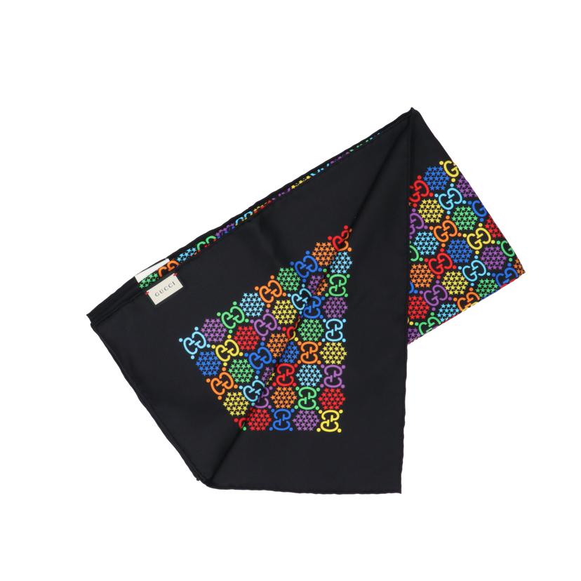 GUCCI グッチ/GGサイケデリックシルクスカーフ//Aランク/75