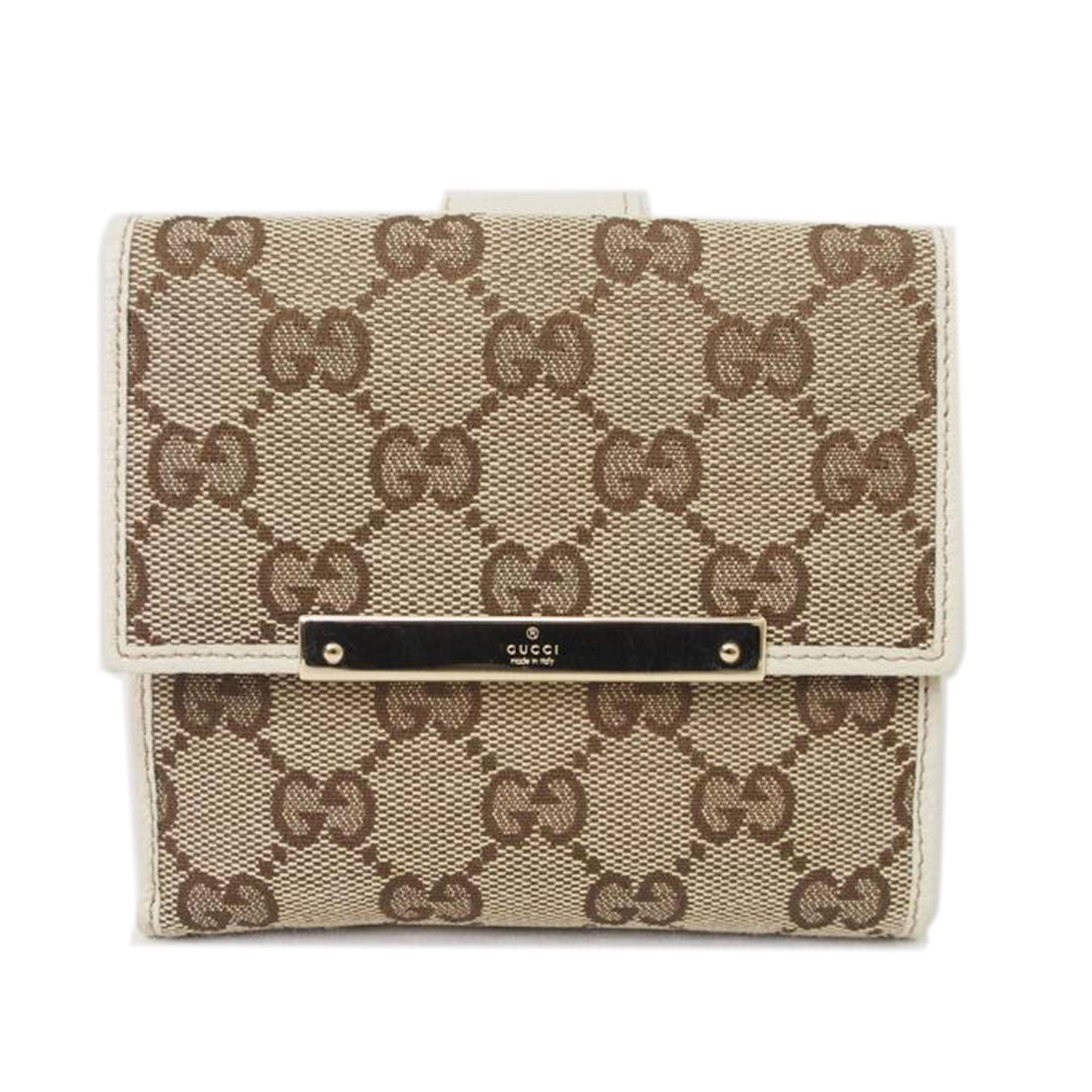 GUCCI/GGキャンバス/2つ折り財布/112664//478442/Bランク/78