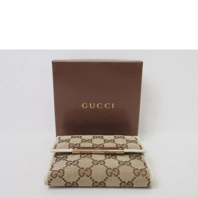 GUCCI/GGキャンバス/2つ折り財布/112664//478442/Bランク/78
