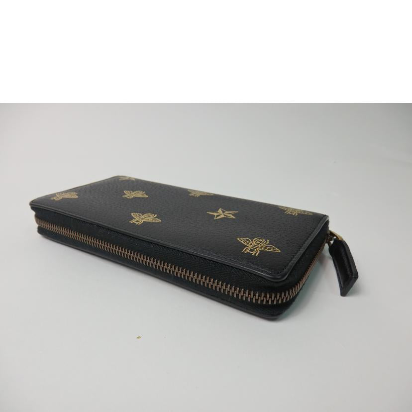 GUCCI グッチ/ビー&スター/ラウンドファスナー長財布/黒/495062//2149/ABランク/84