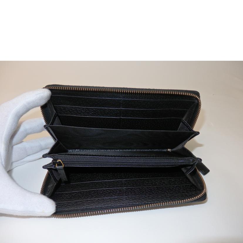 GUCCI グッチ/ビー&スター/ラウンドファスナー長財布/黒/495062//2149/ABランク/84