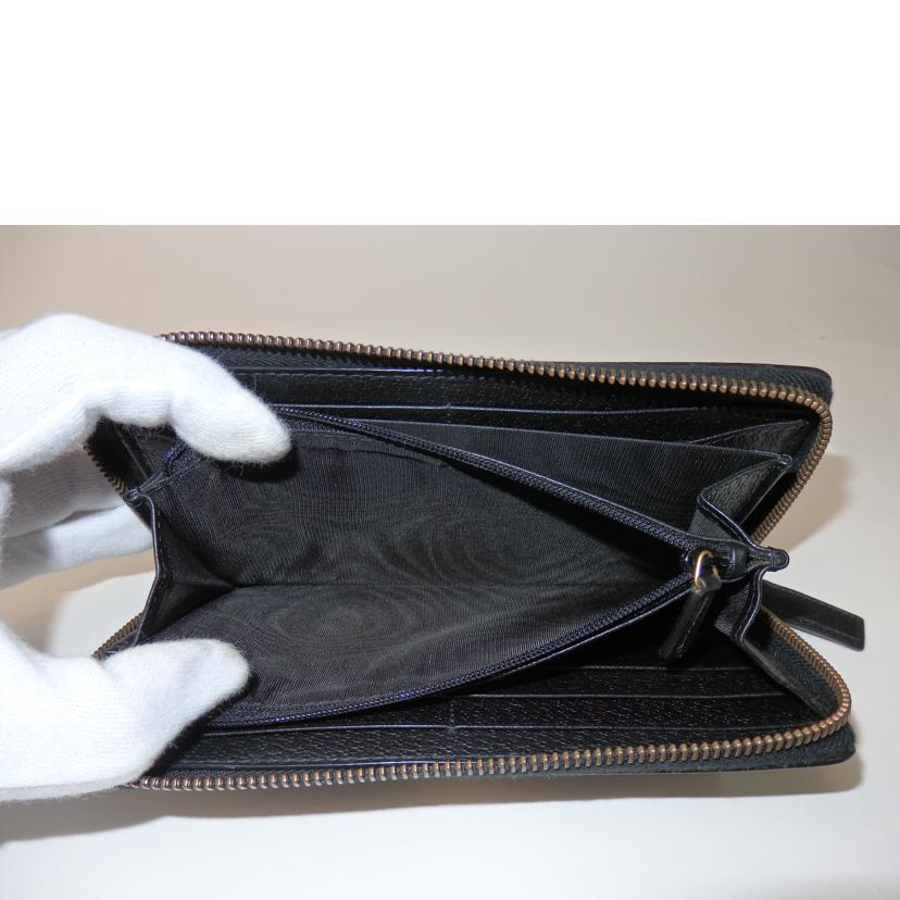 GUCCI グッチ/ビー&スター/ラウンドファスナー長財布/黒/495062//2149/ABランク/84