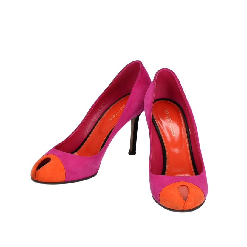 Sergio Rossi セルジオロッシ/ヒールスゥエードバイカラーパンプス PNK/ORG//Bランク/07