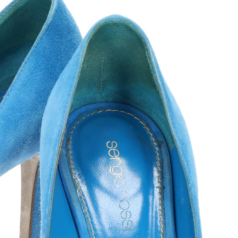 Sergio Rossi セルジオロッシ/ヒールスゥエードオープンパンプス BLU//Bランク/75