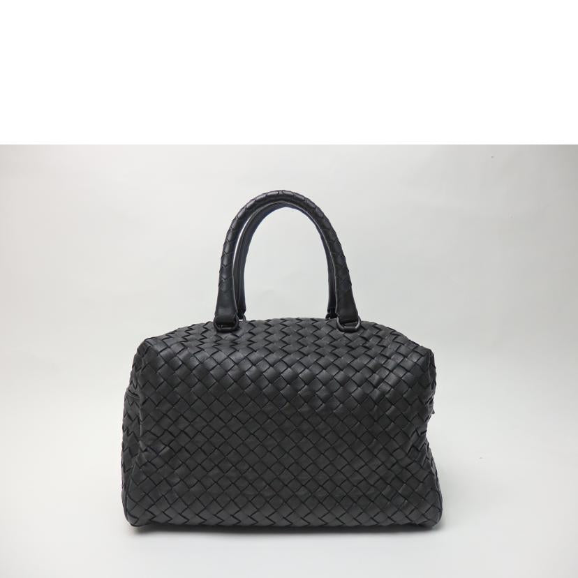 BOTTEGA VENETA ボッテガ・ヴェネタ/イントレチャートミニボストンバッグ/黒//B04592871L/Aランク/84