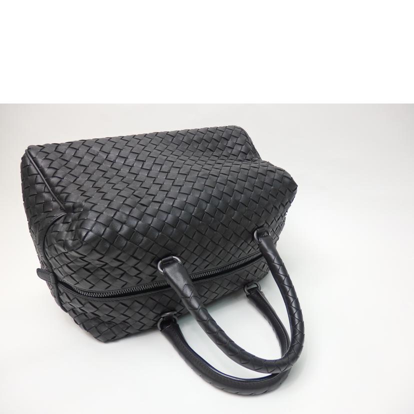 BOTTEGA VENETA ボッテガ・ヴェネタ/イントレチャートミニボストンバッグ/黒//B04592871L/Aランク/84