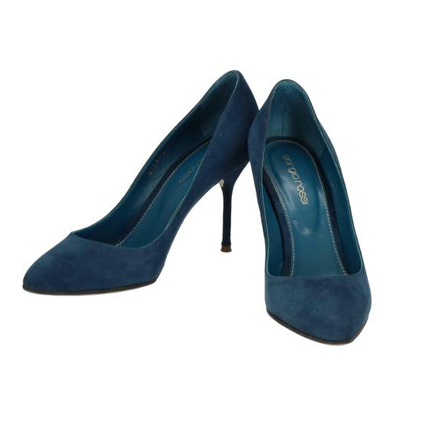Sergio Rossi セルジオロッシ/ヒールスゥエードパンプス NVY//ABランク/75