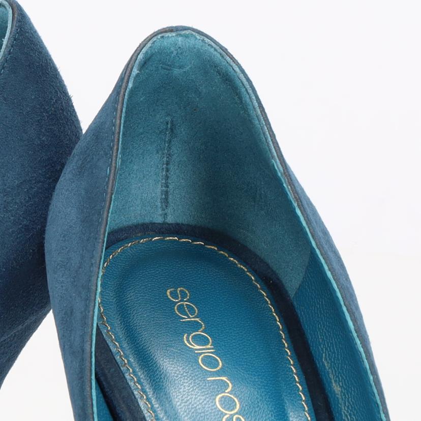 Sergio Rossi セルジオロッシ/ヒールスゥエードパンプス NVY//ABランク/75