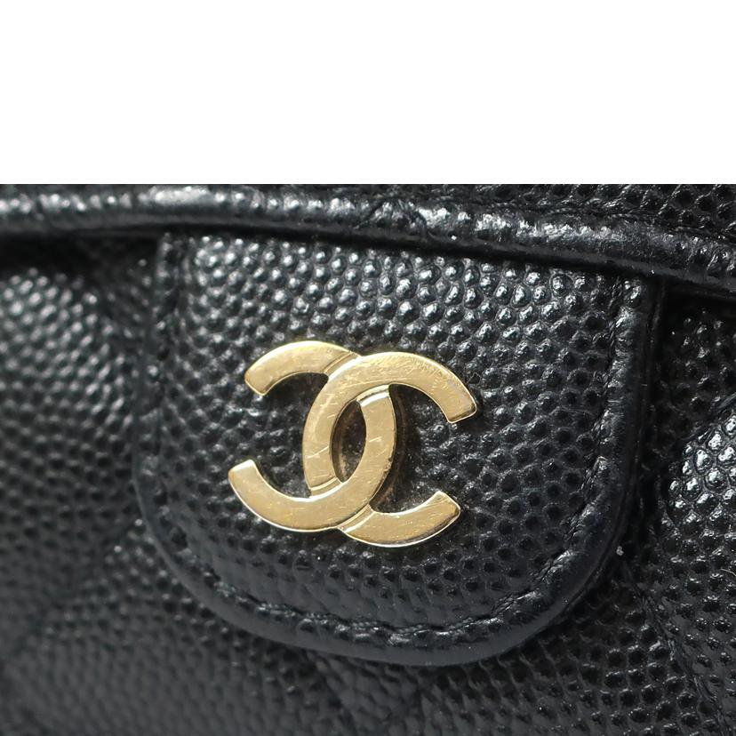 CHANEL シャネル/スモールフラップウォレット 三つ折り財布 ブラック ミニ財布//315*****/ABランク/65