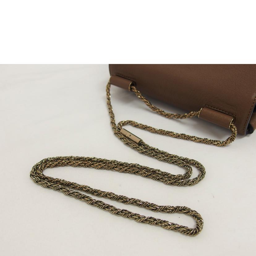 Chloe クロエ/エルシーチェーンショルダーバッグ/ブラウン//02135765/ABランク/04