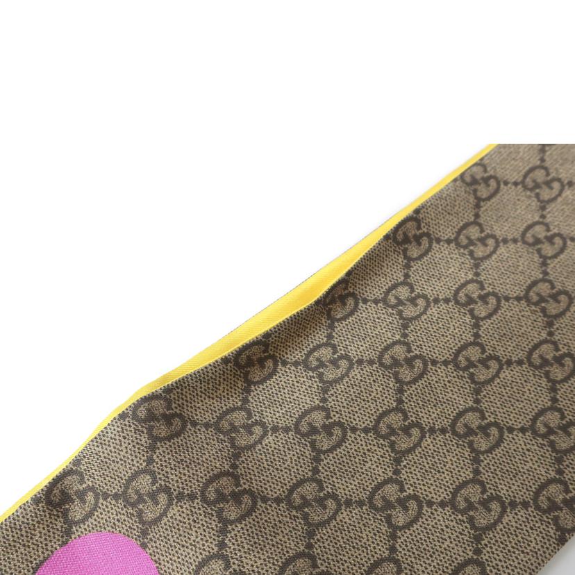 GUCCI グッチ/ばなにゃ バナナにひそむにゃんこ スカーフ イエロー 猫//SAランク/65