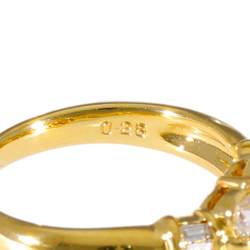 / K18ダイヤリング0.83/0.28ct//ABランク/75