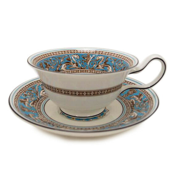 WEDGWOOD ウェッジウッド/フロレンティーン ターコイズ ティーカップ&ソーサー/サイズ:カップ口径約10.5cm、高さ約5cm/ソーサー直径約14.5cm//SAランク/69