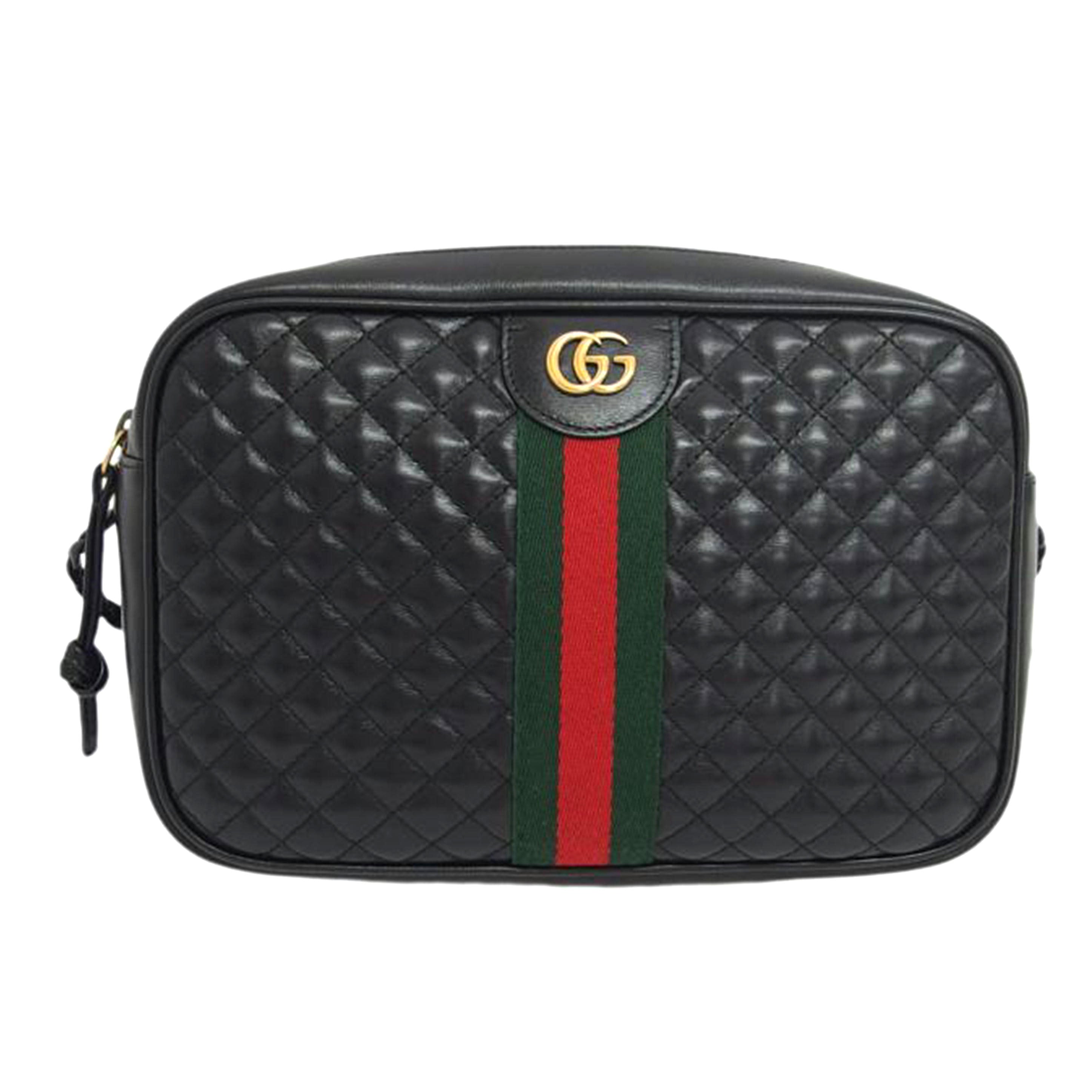 GUCCI グッチ/GGマーモント/キルティングレザー/ショルダーバッグ/ブラック/541051//493075/Aランク/04