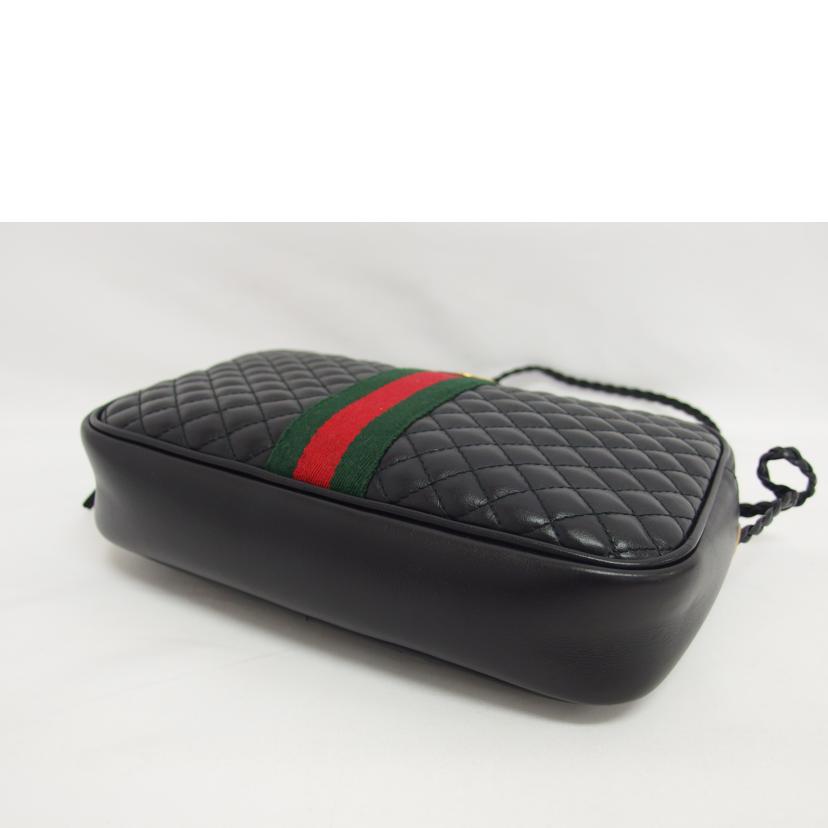 GUCCI グッチ/GGマーモント/キルティングレザー/ショルダーバッグ/ブラック/541051//493075/Aランク/04