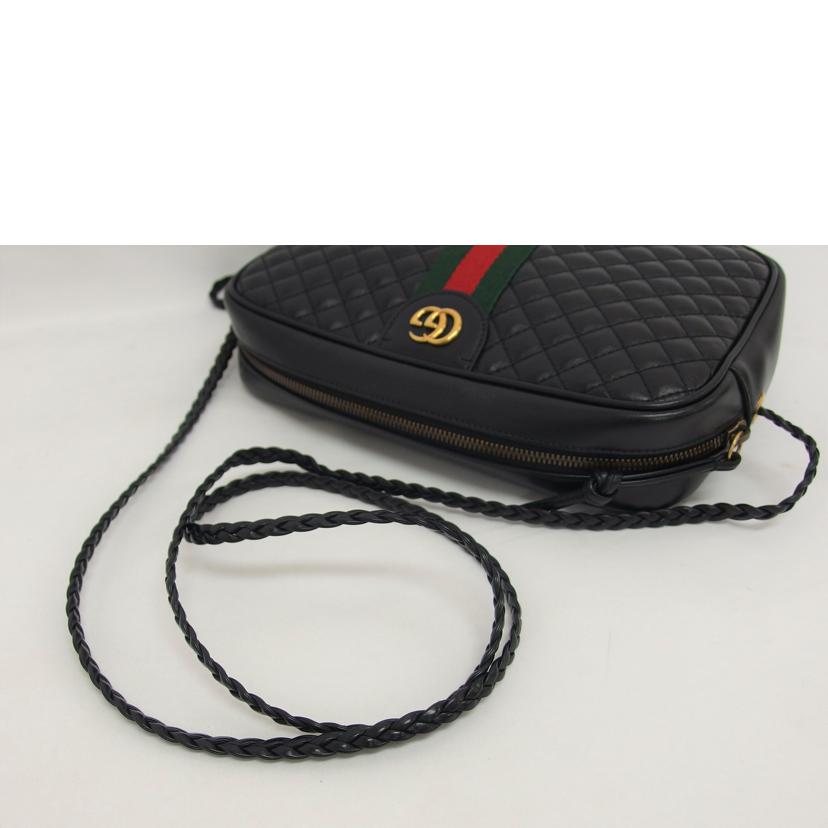 GUCCI グッチ/GGマーモント/キルティングレザー/ショルダーバッグ/ブラック/541051//493075/Aランク/04