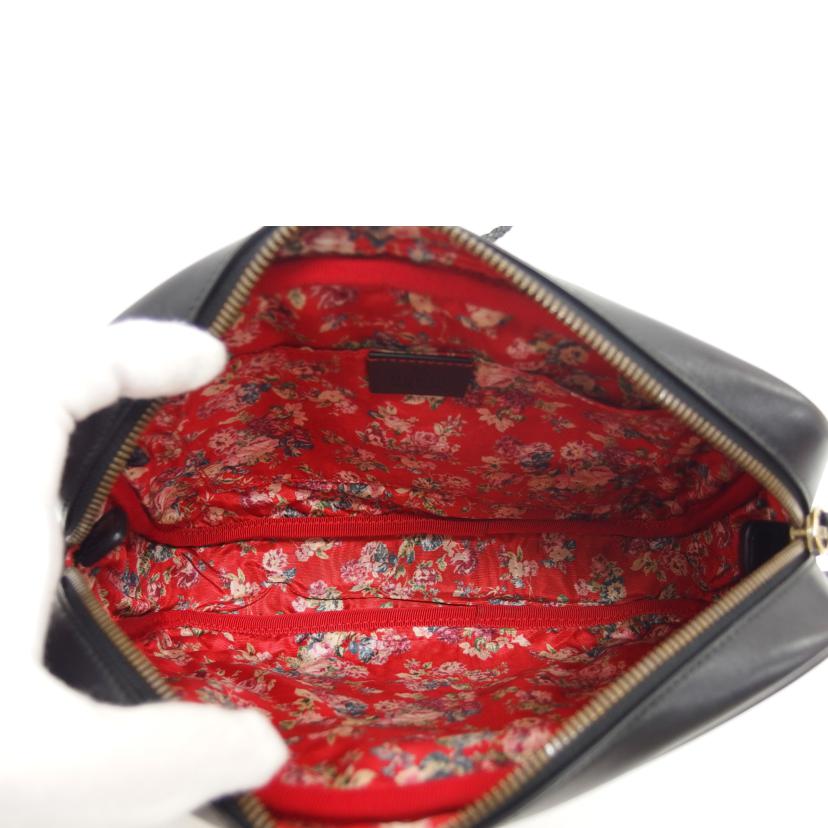 GUCCI グッチ/GGマーモント/キルティングレザー/ショルダーバッグ/ブラック/541051//493075/Aランク/04