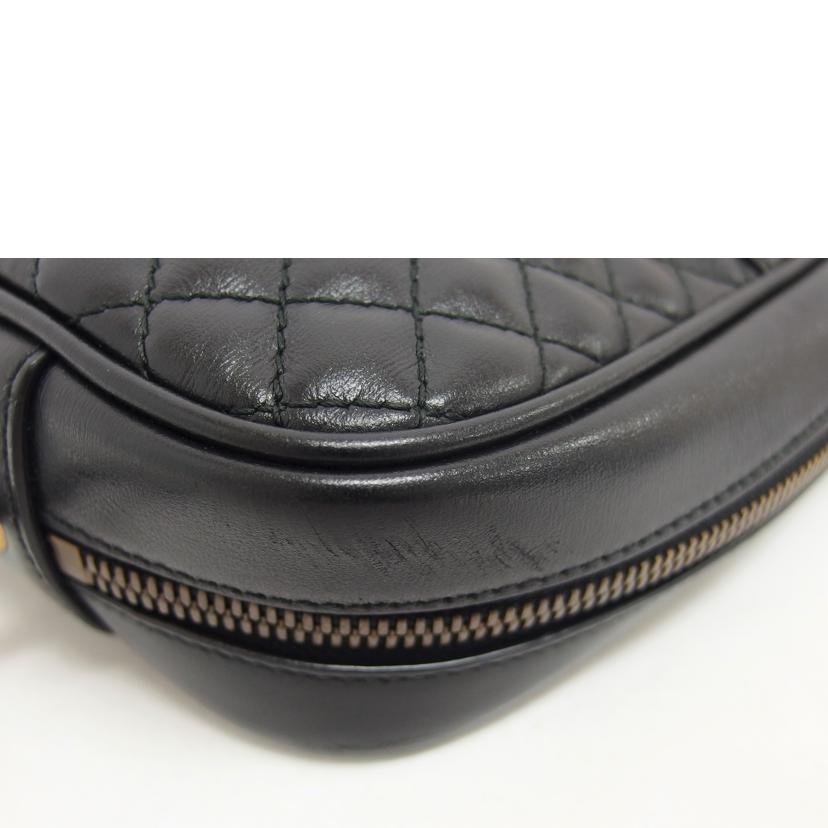 GUCCI グッチ/GGマーモント/キルティングレザー/ショルダーバッグ/ブラック/541051//493075/Aランク/04