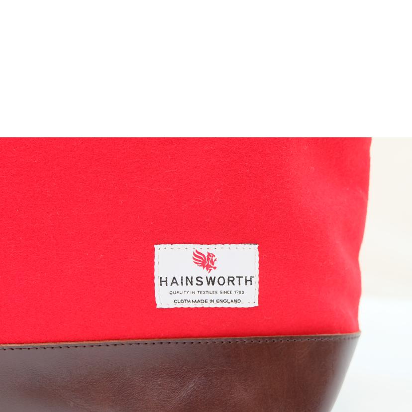 KATHARINE HAMNETT キャサリンハムネット/HAINS WORTHコラボ ウールトート赤//ABランク/71