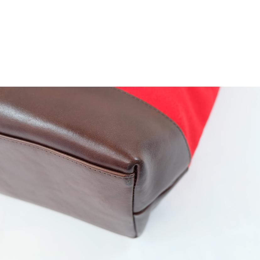 KATHARINE HAMNETT キャサリンハムネット/HAINS WORTHコラボ ウールトート赤//ABランク/71