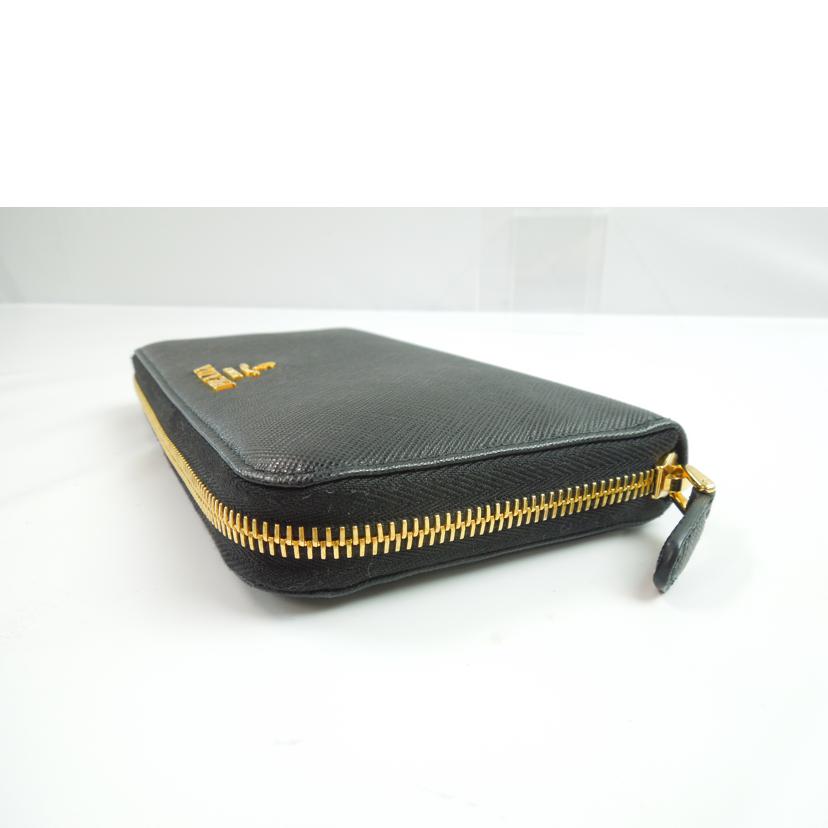 PRADA プラダ/サフィアーノレザーメタルレタリングロゴラウンドジップウォレット/1ML506//12N/Aランク/83