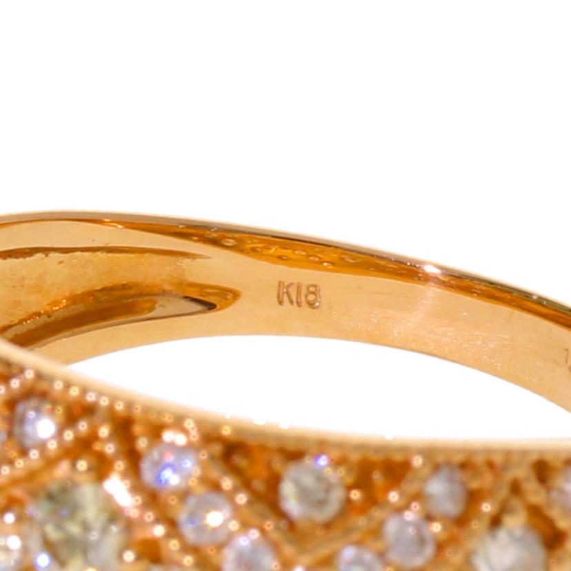 / K18PGダイヤリング1.00/#14//Aランク/75