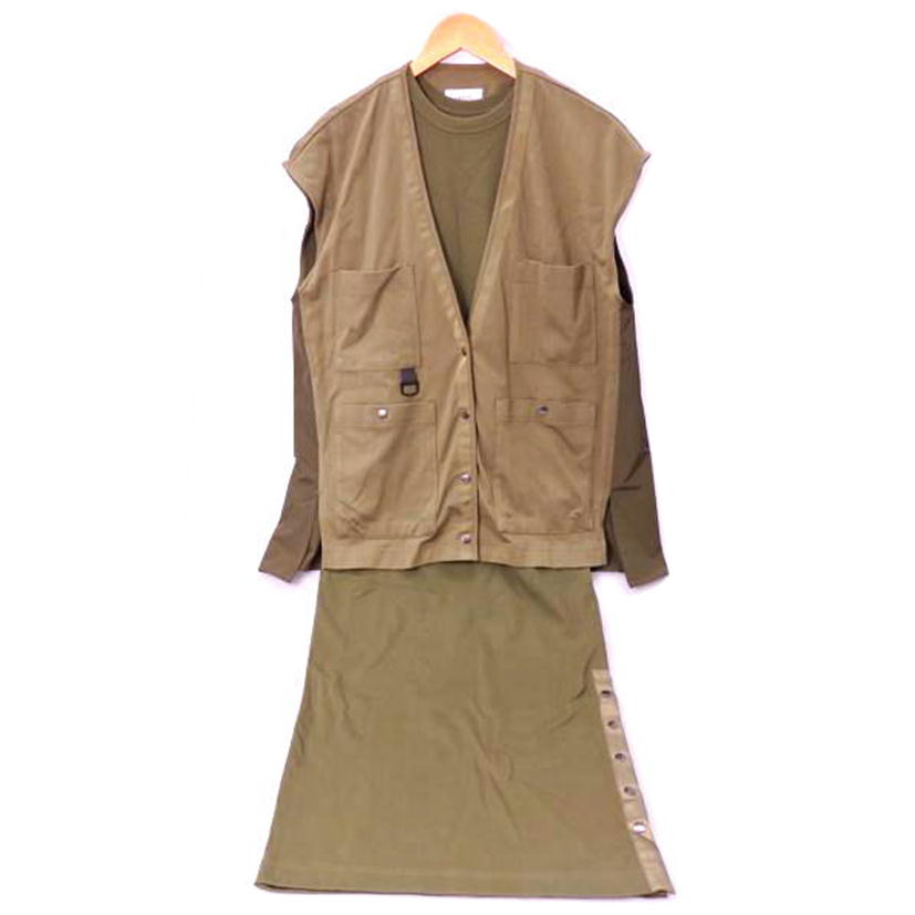 LASUD ラシュッド/ワークベスト付きノースリーブワンピース/21081//SAランク/76