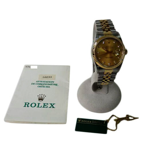 ROLEX ロレックス/デイトジャストYG×SS/10P旧ダイヤ/16233G//E540219/Aランク/84
