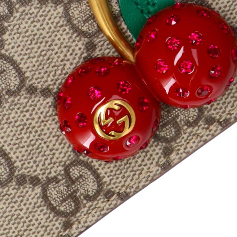 GUCCI グッチ/GGスプリームチェリーコンパクトウォレット/476050//2091/Aランク/75