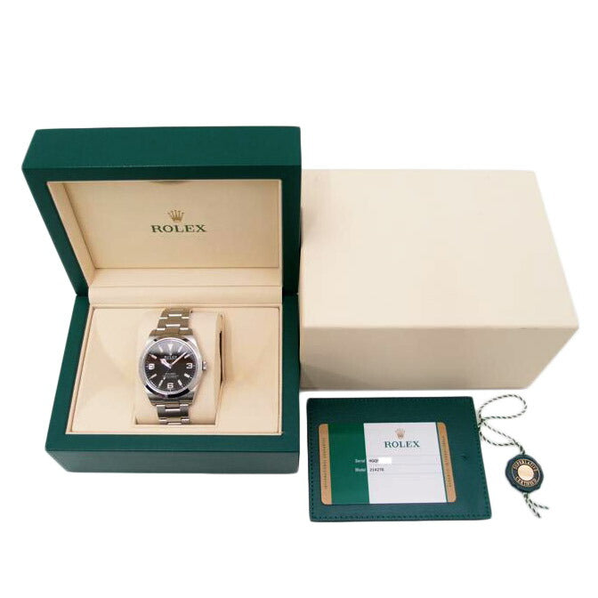 ROLEX ロレックス 腕時計 ランダムシリアル ギャラ日付2018年 後期型 ステンレス メンズ 自動巻き 黒文字盤 エクスプローラーⅠ/エクスプローラー1/ランダム番/自動巻き/214270//4GQ*****/Aランク/69