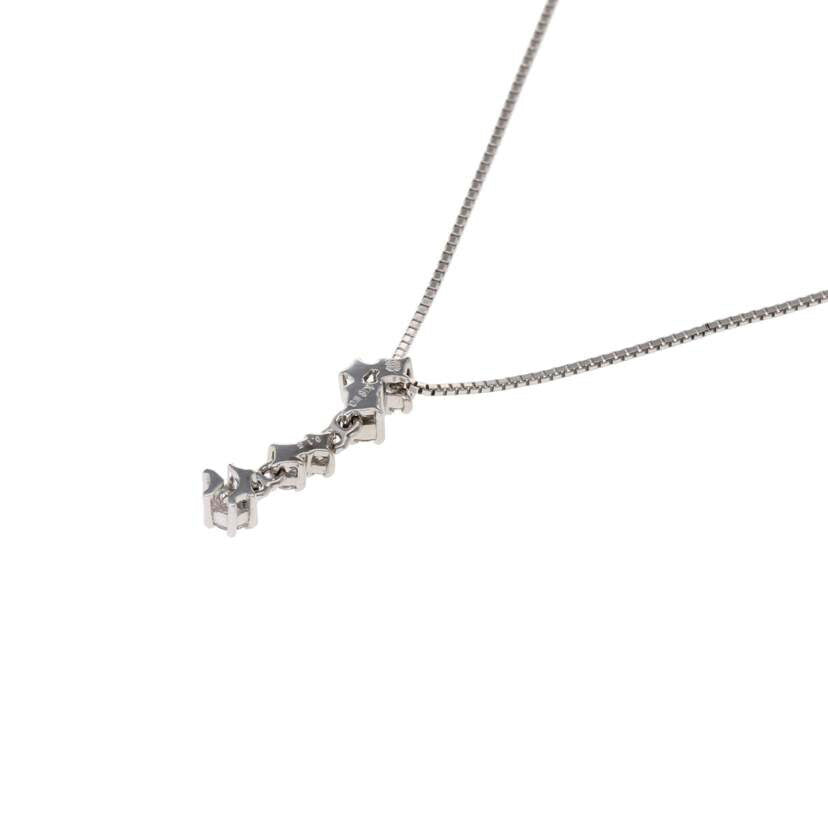 / K18WGダイヤネックレス0.15ct//ABランク/75