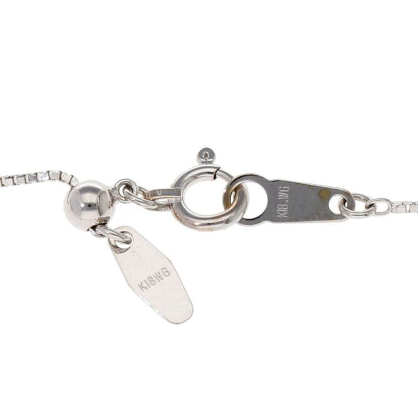 / K18WGダイヤネックレス0.15ct//ABランク/75