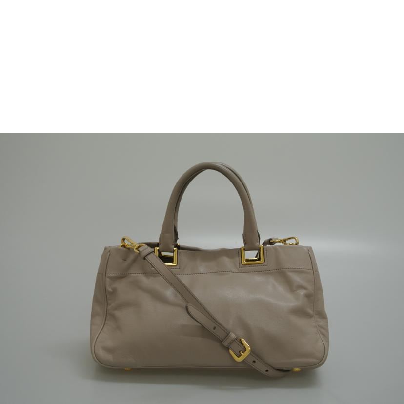 PRADA プラダ/レザー2WAYバッグ ベージュ系//25/Bランク/87