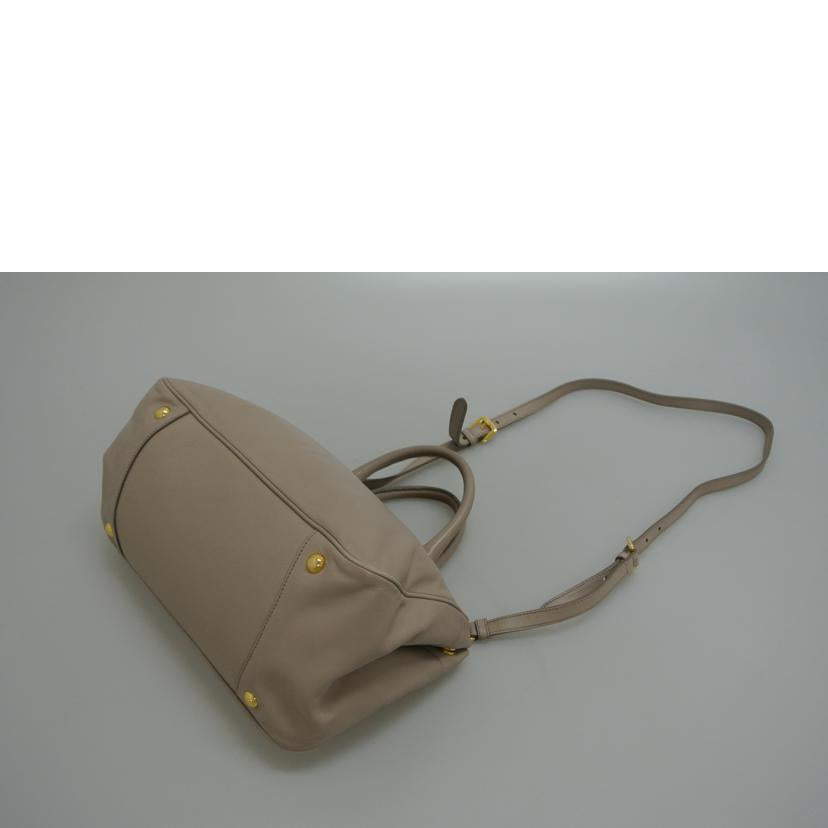 PRADA プラダ/レザー2WAYバッグ ベージュ系//25/Bランク/87