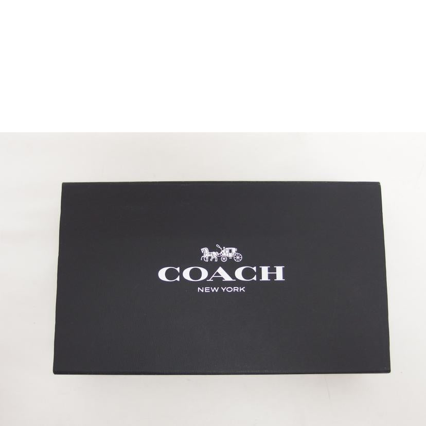 COACH コーチ/アコーディオンジップウォレット/バーニーシュッドグラブタンレザー/ブルー/54812//B1780/Aランク/04