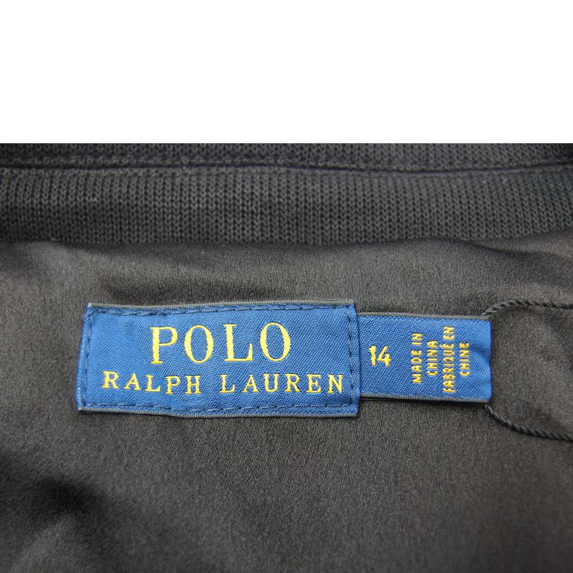 POLO RALPH LAUREN/POLO RALPH LAUREN テーラード シングル エンブレムジャケット ロゴ 刺 PRL 4ツボタン ブラック サイズ14(L)/03945310963//ABランク/83