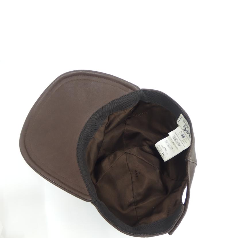 HERMES エルメス/ゴートレザー(山羊革)キャップ//ABランク/82