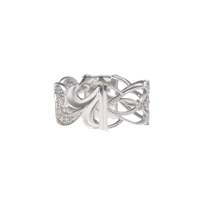 /K18WGダイヤリング0.18ct#11/193-1//Aランク/75