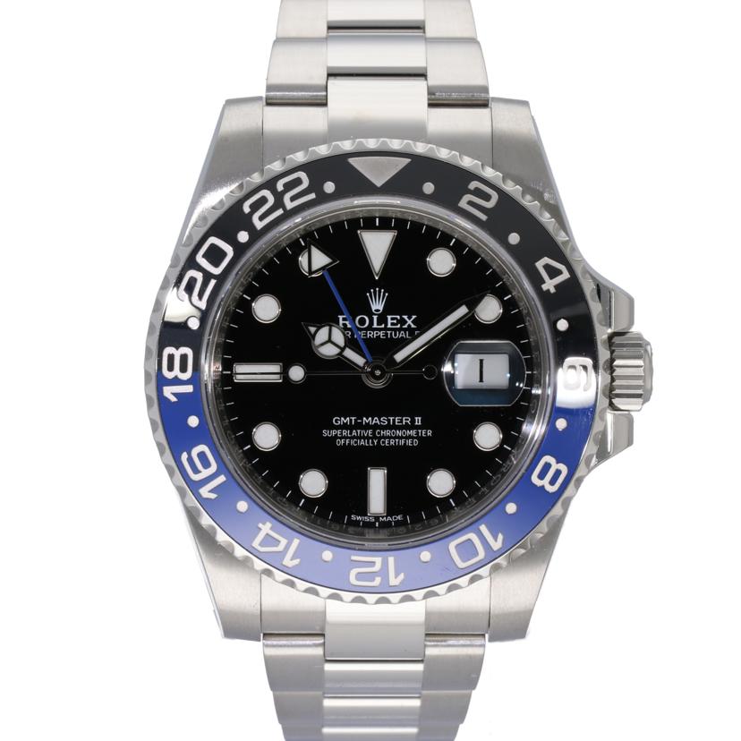ROLEX ロレックス 腕時計 ランダム番 新品仕上げ済/GMTマスターⅡ・ブラック&ブルー/ランダム番/116710BLNR//620VG381/Aランク/75