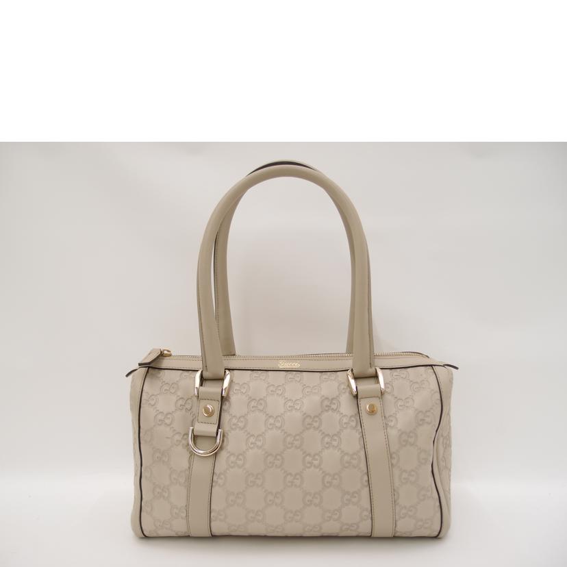 GUCCI グッチ 白 レザー 肩掛け/グッチシマミニボストン/オフホワイト/130942//1781/ABランク/69