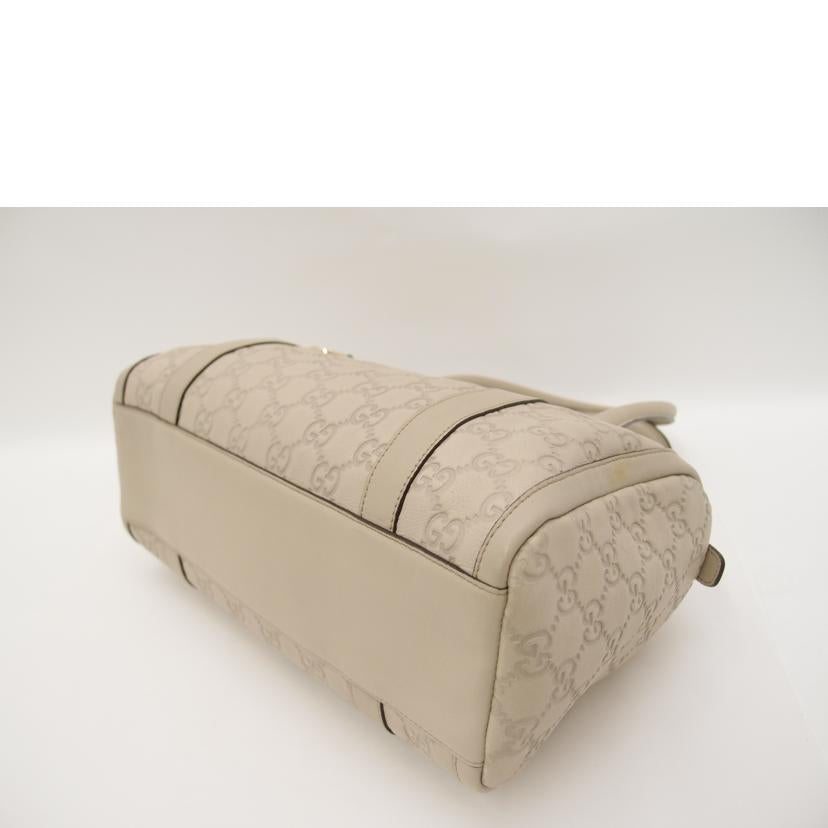 GUCCI グッチ 白 レザー 肩掛け/グッチシマミニボストン/オフホワイト/130942//1781/ABランク/69