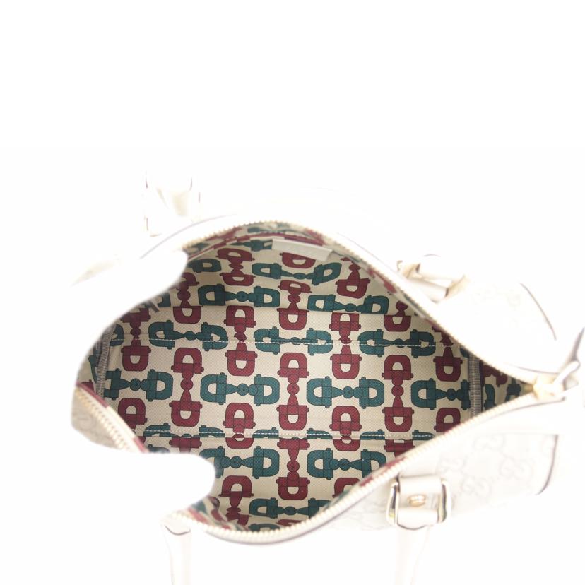 GUCCI グッチ 白 レザー 肩掛け/グッチシマミニボストン/オフホワイト/130942//1781/ABランク/69