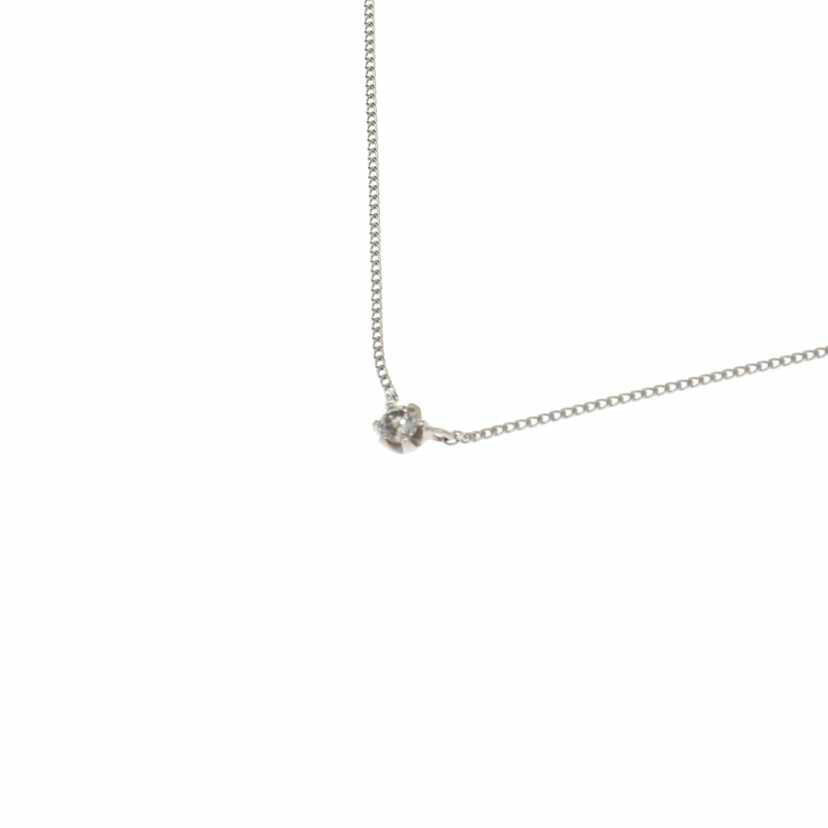 Pt850/Pt850ダイヤネックレス 0.10/1.8//0.10/Aランク/75