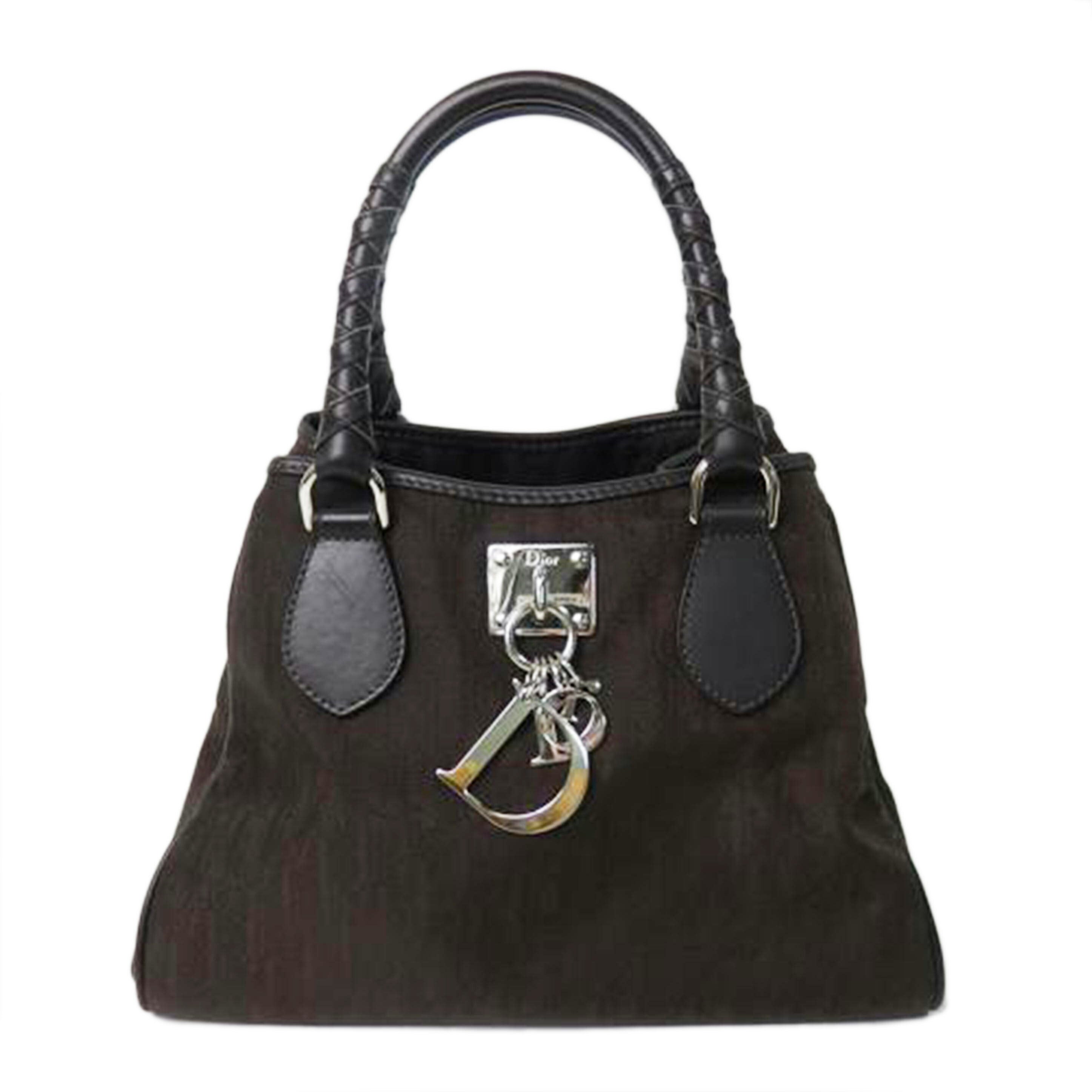 Christian Dior クリスチャンディオール/トロッターレザーハンドバッグ/茶//ABランク/84