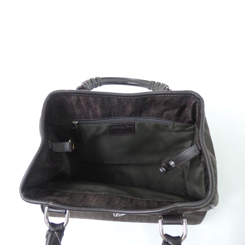 Christian Dior クリスチャンディオール/トロッターレザーハンドバッグ/茶//ABランク/84