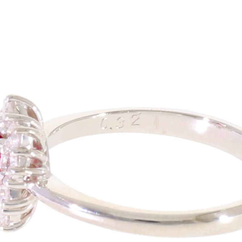 / PT900ルビーダイヤリング0.63/D0.32ct//Aランク/78
