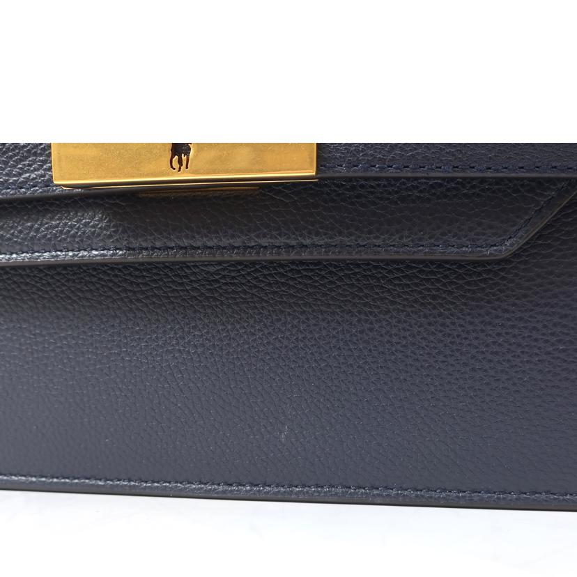 POLO RALPH LAUREN ラルフローレン/PoloIDレザークロスボディ クラッチ ショルダーバッグ ネイビー/WAPOBAG02720008//SAランク/65