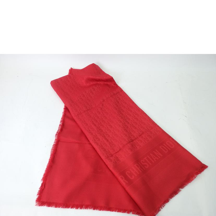 Christian Dior クリスチャンディオール/トロッタースカーフ/ウール70%シルク30%/赤//Aランク/84